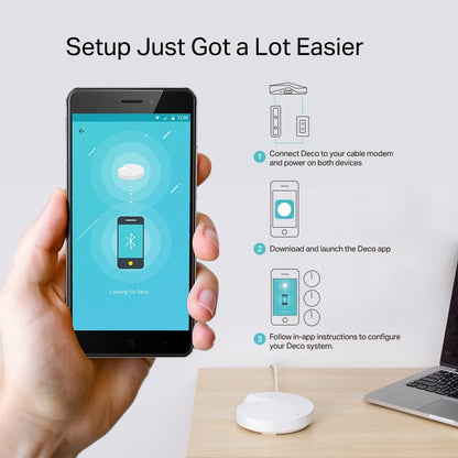 TP-Link Deco M5 Mesh WLAN Set (3er Pack) – Dualband Wi-Fi, Gigabit Ethernet, Bluetooth 4.2