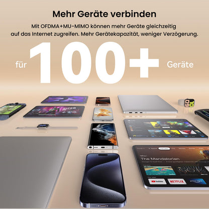Tenda Nova ME3 Pro Wi-Fi 7 Mesh System (BE3600 Dualband 2882Mbit/s 5GHz, 688Mbit/s 2,4GHz) 3X Gigabit-Ports pro Einheit, NFC, 4K-QAM, WPA3, empfohlen für Häuser mit 3-4 Schlafzimmern, 3er-Pack